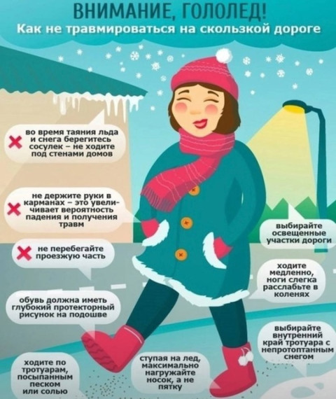 Памятка «Осторожно, гололед!».